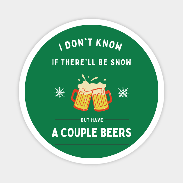 Christmas Beer Magnet by Beering Ain't Easy Podcast